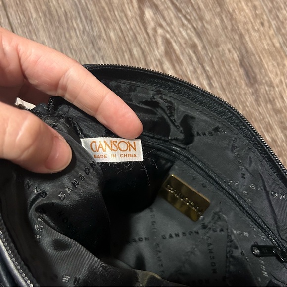 Ganson vintage weaved black leather shoulder bag - Picture 11 of 11